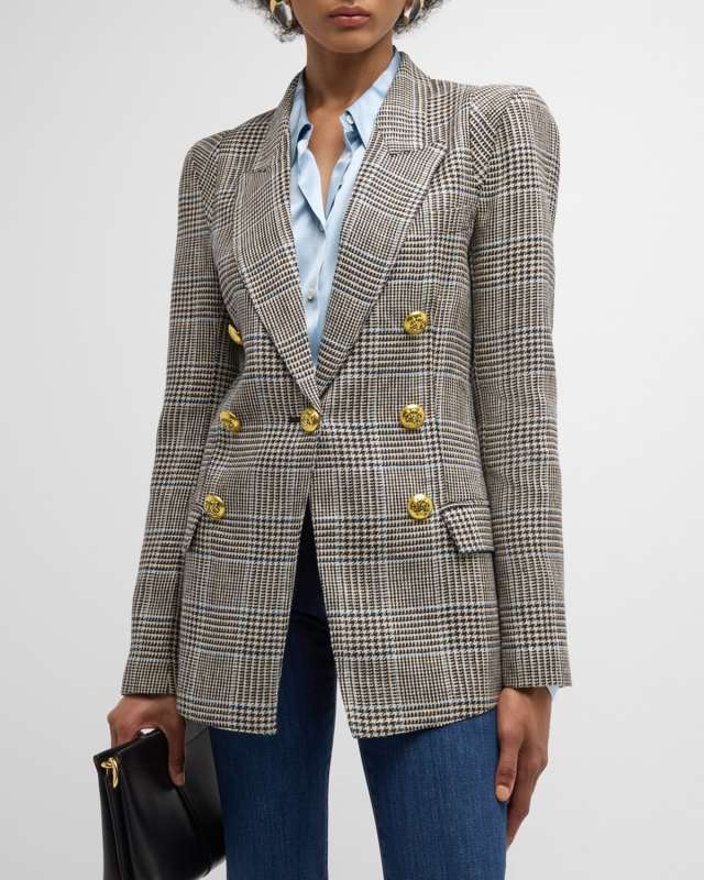 Not a DB Glen Check Linen Pagoda Blazer